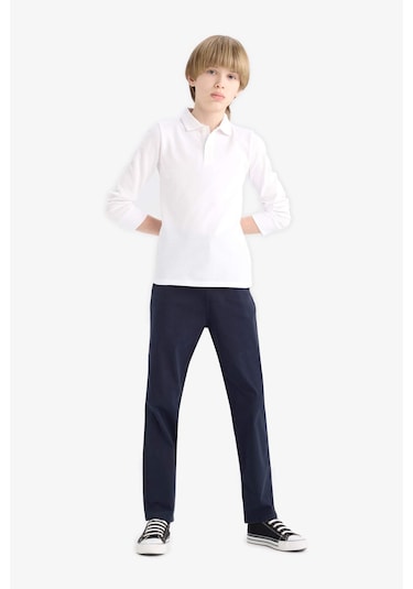 Defacto Erkek Çocuk Okula Dönüş Regular Fit Düz Paça Gabardin Pantolon U3254a625aunv253 Lacivert