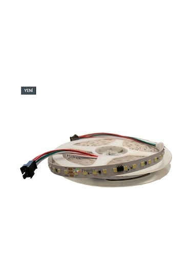 24 Volt Beyaz Akar Yürüyen Piksel Şerit Led 2835 Çip 120 Led 5 Metre