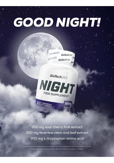 Bıotech Usa Night Tryptophan- 60 Caps