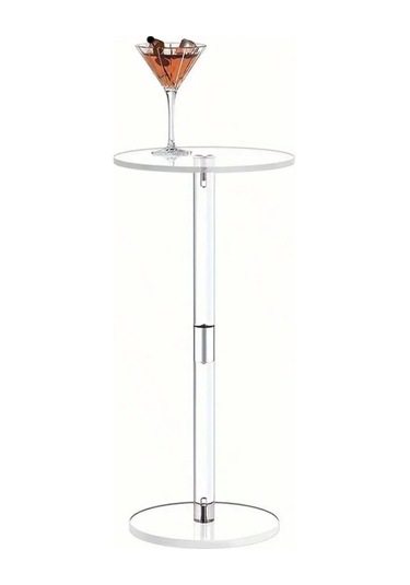 Şeffaf Çay Masası Akrilik Yan Küçük Yuvarlak Basit Yaratıcı Köşe Çok Renkli