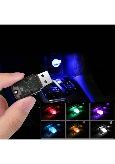 Usb Mini Led Lamba Disko 7 Renkli 12 Volt Dekoratif Işık Ev Araba Dış Mekan Uyumlu