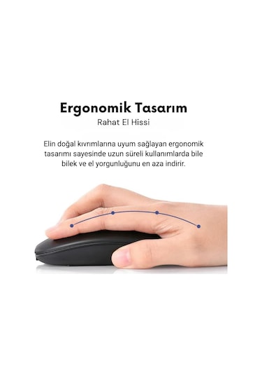 Coofbe Ergonomik Şarj Edilebilir Sessiz 2.4g Kablosuz Bluetooth Mouse Şarjlı Kablosuz Mouse