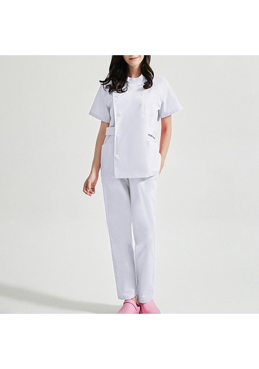 Suntek Hemşire Üniformaları Evcil Hayvan Bakımı Beyaz-s