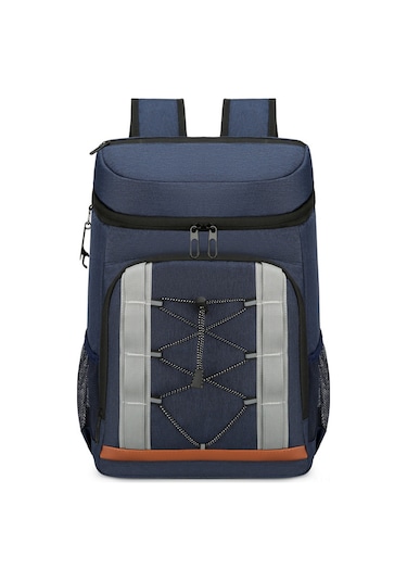 Neevoyu Dış Mekan Piknik İçin Çift Katlı Isı Yalıtımlı Aluminyum Folyo Çanta, Su Geçirmez Oxford Kumaşı, Uzun Süre Soğuk/ısı Tutar Mavi Mavi