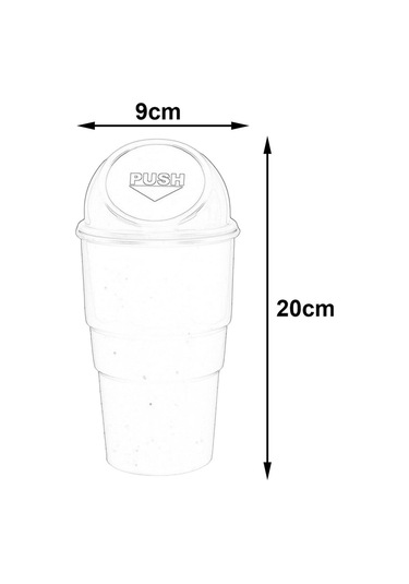 Homyl Genel Araba Bardak Tutucu Kapaklı Çöp Sarı-kapak Sarı Kapak