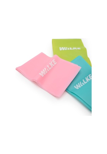 Walke 3 'lü Pilates Bandı Plates Egzersiz Direnç Lastiği Seti (UÇ KISMI AÇIK)