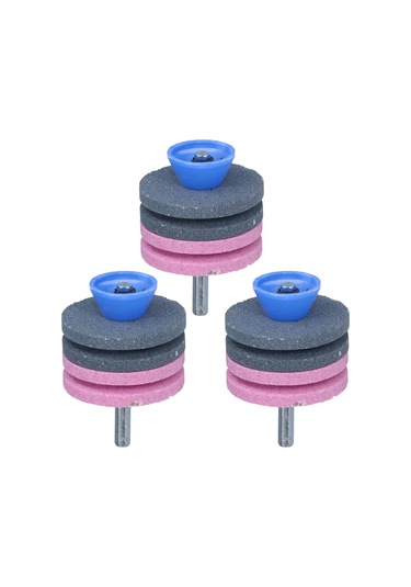 Yaozixa 3 Adet 4 Katlı Korundum Taslağı, Çim Biçme Makinesi Bıçaklarını Keskinleştirir, Kolay Kurulumlu, Dayanıklı, Geniş Kullanim Alanı