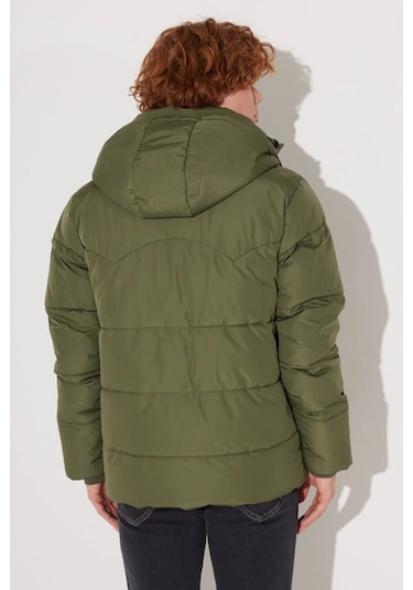 Lee Kapüşonlu Regular Fit Zeytin Erkek Mont L88Bnya61 Yeşil
