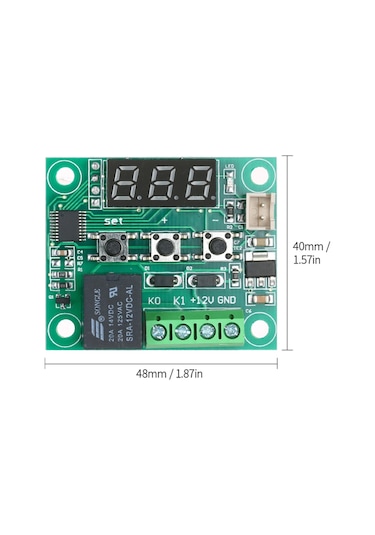 Mufunye XH-W1209 Kırmızı Led Ekranlı Sıcaklık Kontrol Dijital Termostat