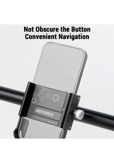 Bengguo-al Alaşım Bisiklet Cep Telefonu Tutucu Scooter Dönebilen,y28006t-2 Gri