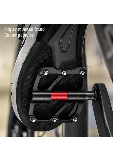 Vkemall Alüminyum Bisiklet Pedalları, 3 Kaynaklı, 12 Anti-kayma Tırnaklı, Dayanıklı, Tüm Bisikletlere Uygun, Gümüş