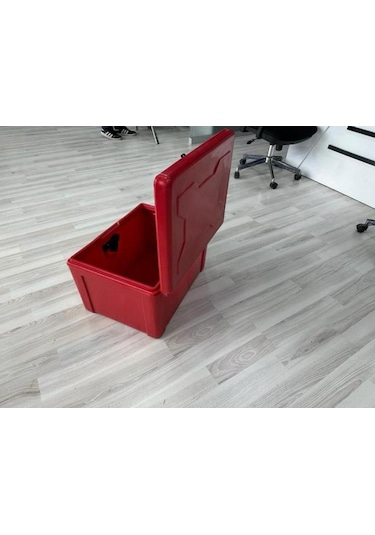 Motosiklet Pizza Servis Çantası Köşeli Kilitli Turuncu 90 Litre Turuncu