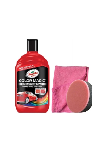 Turtle Wax Renk Yenileyici Kırmızı Cila 500 ML + Uygulama Süngeri