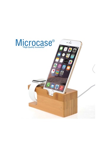 Microcase Watch ve iPhone Uyumlu Bambu Dock Şarj Standı Bd101