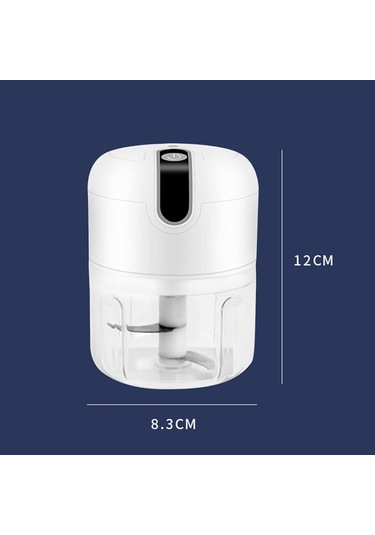 Aubyhe Ev Elektrikli Mini Blender: Sarımsak, Sebze, Et Kesici - Usb Şarjlı 250ml - 45w Motor - Açık Mavi Mavi