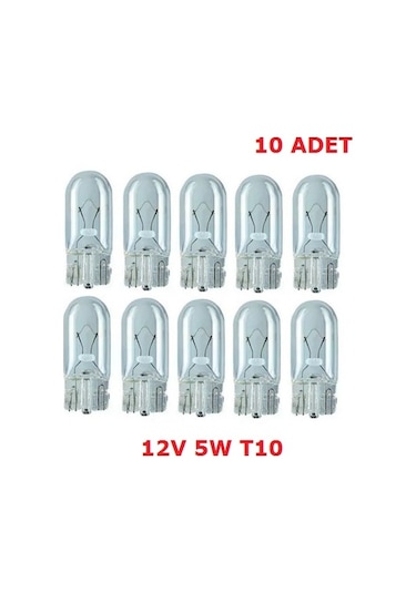 SKAUTO 12V W5W T10 Dipsiz Park Ampulü 10 Adet