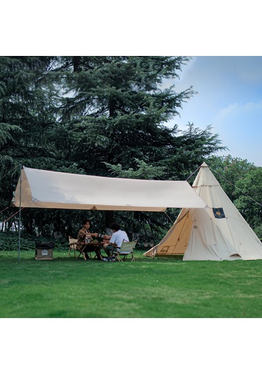 Ximistore9 Kamp Tenti Ve Gölge Tabanı Bağlayıcı, Su Geçirmez Üçgen Kapak, Mekan Genişletici Kamp Aksesuarı Haki