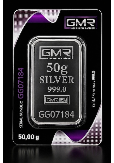 Gmr 50 Gram Külçe Gümüş