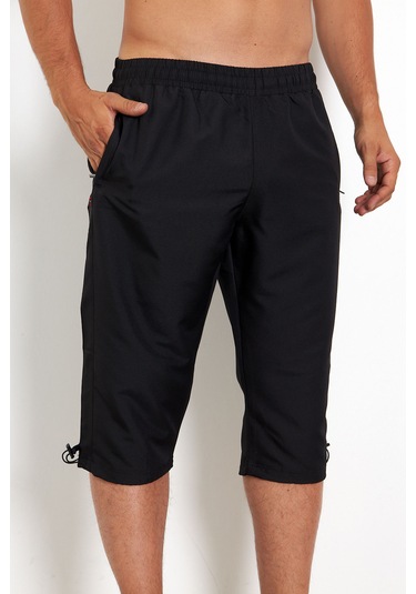 Enrico Ferry Erkek Siyah File Astarlı Hızlı Kuruyan Kapri 2625s