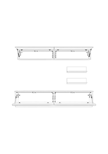 Decoraktiv Eko 5b Mdf Std Tv Ünitesi Tv Sehpası - Ceviz Beyaz Ahşap - Beyaz