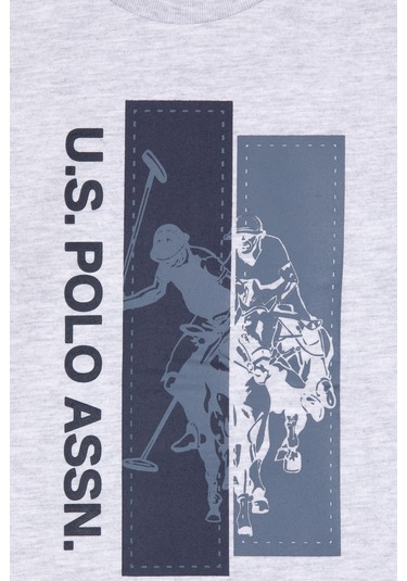 U.s. Polo Assn. Erkek Çocuk Gri Melanj Pijama Takım 50318566-vr086 Gri Melanj
