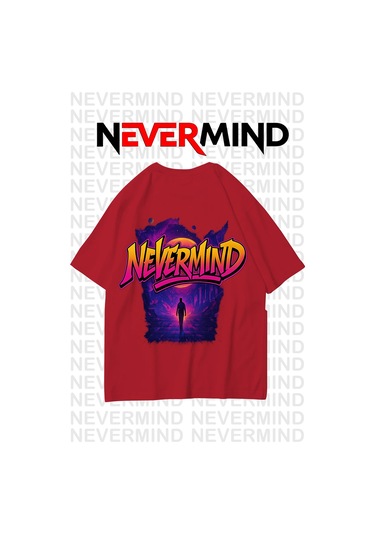 Neon Unisex Tişört Retro Vaporwave Tasarım %100 Pamuk Kırmızı