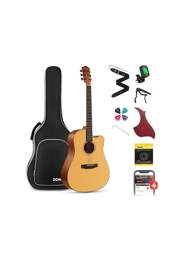 Donner Dag-1c Cutaway Akustik Gitar Seti Natural