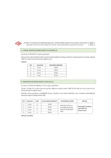 10 Adet İzole Halı Yalıtkan Paspas 50x70 Cm 2 Mm 10 Kv