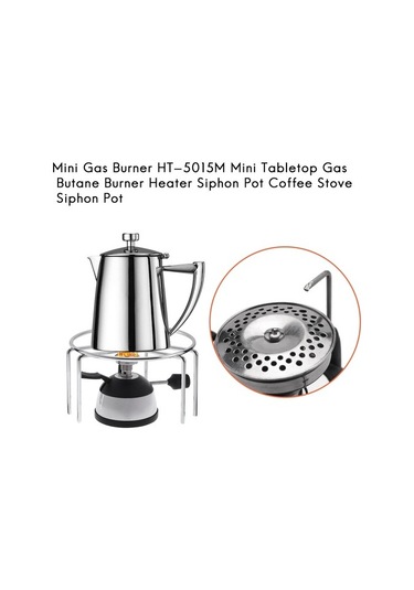 Metabagua Gaz Brülörü Ht-5015m Mini Masaüstü Gaz Bütan Brülörü Isıtıcı Sifon Potu Fbnf39 Siyah