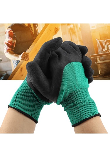 Mufunye Ergonomik 13 İğne Askılı, Soluklu Pamuk İpi, Geniş Alanlı Kayma Engellli, Bahçe Ve Ziraat Çalışmaları İçin Koruyucu Eldivenler Logo Yok