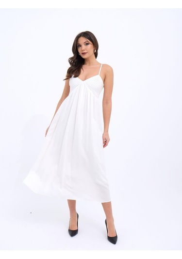 7322 Elbise-ekru Ekru