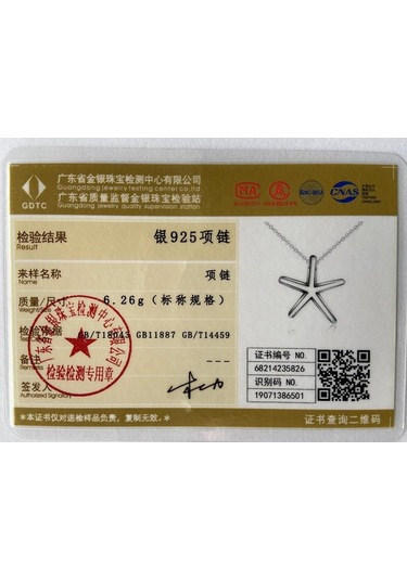 Urgood 925 Ayar Gümüş Pürüzsüz Denizyıldızı Kolye Kolye Düğün Moda Takı