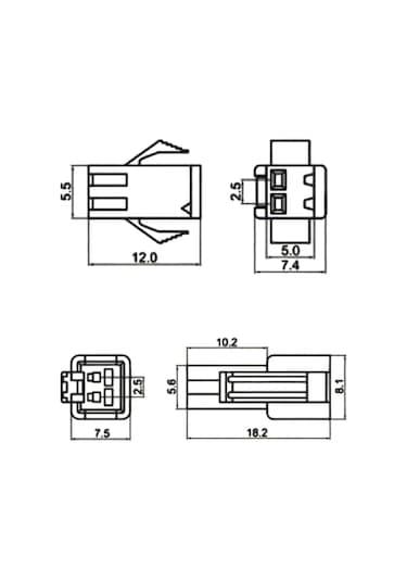 Ic-261j-0 Jst Sm 2p Kablolu Konnektör Takım