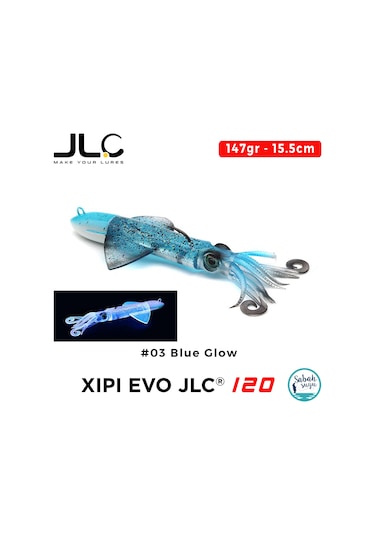 Jlc Xipi Evo 120 Set 147gr 15.5cm 03 Blue Glow Silikon Kalamar