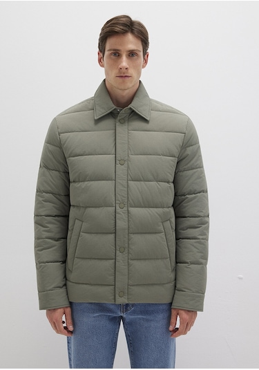 Mavi - Yeşil Şişme Mont 0110599-85485 Yeşil