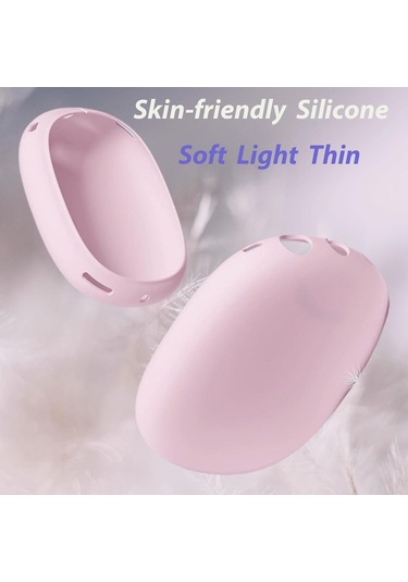 Folinda Airpods Uyumlu Max İçin Pembe 3'lü Silikon Koruma Seti: Kulaklıklı Kılıf, Baş Çember Kapak Ve Kulak Yastığı - Su Geçirmez, Toz Ve Çizik Koruyucu Diğer