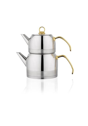 Ada Çaydanlık Takımı Orta Boy 4 Parça-gold Inox