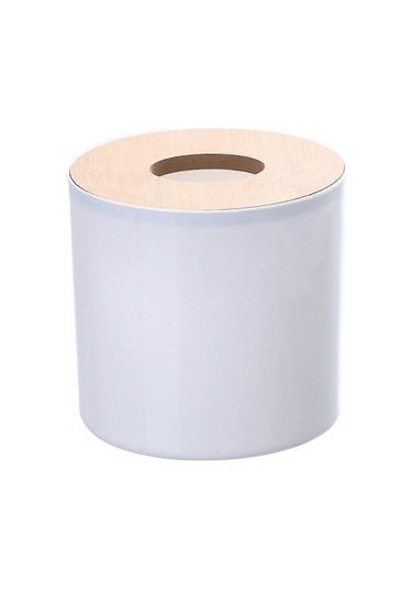 Bambu Kapaklı Mendil Kutusu, Yuvarlak Mendil Kutusu, Peçete Kutusu