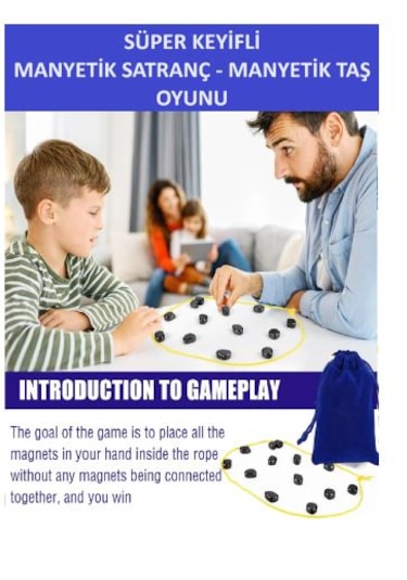 Süper Keyifli Manyetik Satranç-20 Taşlı Manyetik Güçlü Taş Oyunu