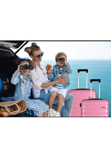 Vegmann Delphin Pembe Büyük Boy Valiz Pembe