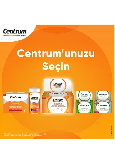 Centrum Energy Multivitamin 2 x 30 Tablet + Günlük Vitamin Kutusu