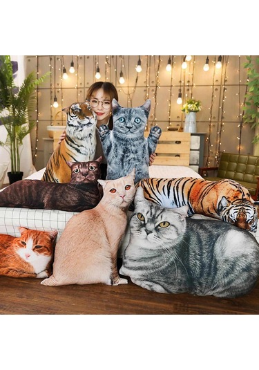 Suntek Kedi Şekilli Atma Yastık Yatak Odası Oturma Stil-c Stil C