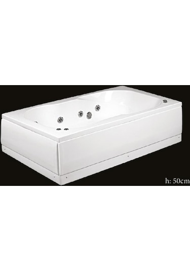 Alika 180 x 130 CM Jakuzi Küvet Hidromasaj Sistem-2 8+10 Jet