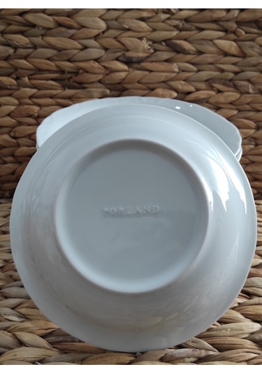 Porland Porselen Anadolu Beyazı 19 Cm Büyük 12 Adet Çukur Tabak