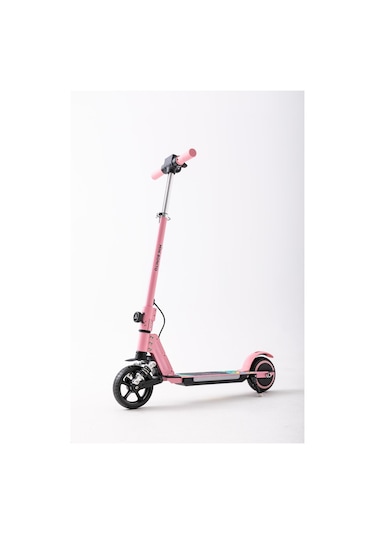 Mini Bonito Çocuk Katlanabilir, Led Işıklı, Amortisörlü Elektrikli Scooter Ayarlanabilir Direksiyonlu Dizlik Ve Dirseklik Hediyedir Pembe