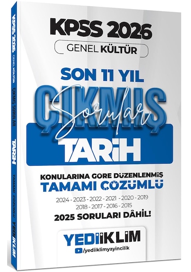Yediiklim 2026 Kpss Gy-gk Lisans Konularına Göre Tamamı Çözümlü Son 11 Yıl Çıkmış Sorular Seti 5 Kitap