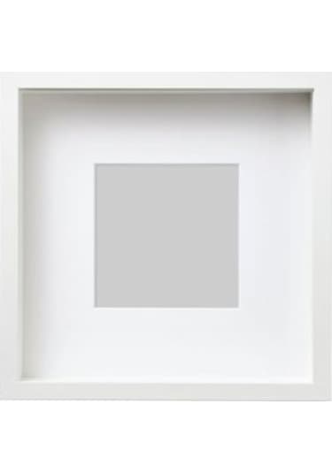 Beyaz Renk Çerçeve MeridyenDukkan Ev Dekorasyon 25x25 cm 1 Adet ,