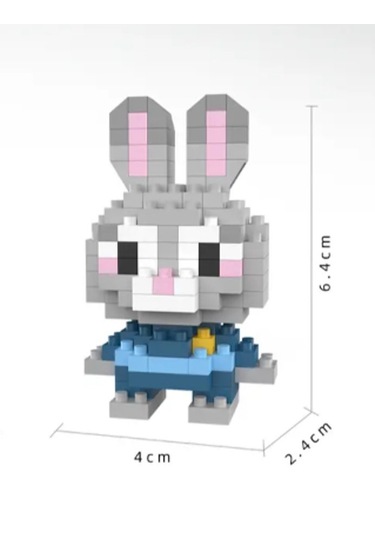 Bricks 3d Puzzle Yapı Blokları Seti -zootropolis Judy Hopps Mini Tavşan