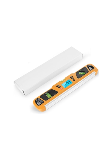 Hangfox Mavi Uzun Seviye Aleti: Mıknatıs, Ters Görünüm, Seviye Kalibrasyon, 0 /90 Sesli Uyarı, Çelik Malzeme Pil Dahil Değil