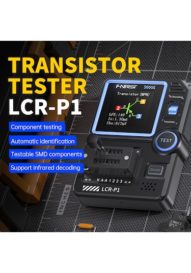 Fnırsı Lcr-p1 Transistör Test Cihazı Diyot Triyot Kapasite Test Cihazı Direnç Lcr Esr Test Cihazı Mosfet Npn Pnp Smd Çok Fonksiyonlu Test Cihazı